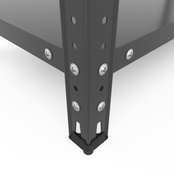 Стелаж металевий 220х100х50 см ЧОРНИЙ 6 полиць з металу РУНА для дому, комори, кухні -
                                                        Фото 6